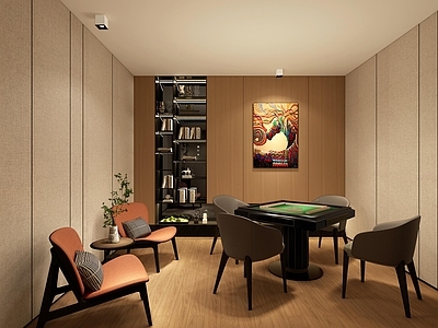 现代休闲棋牌室