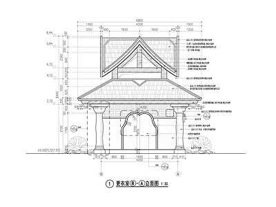 东南亚公共更衣室室内 施工图