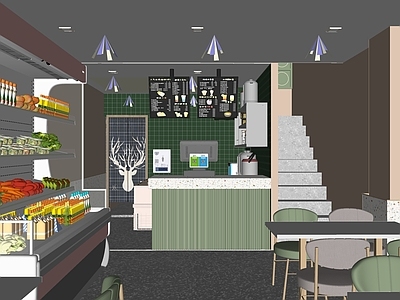 现代奶茶店 咖啡厅
