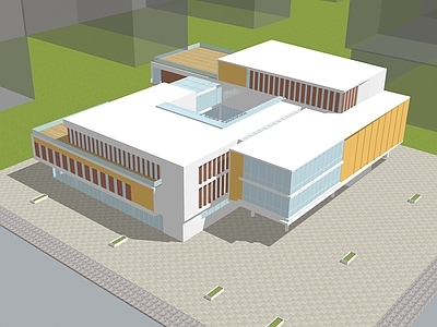 现代图书馆建筑 菜市场设计 活动中心