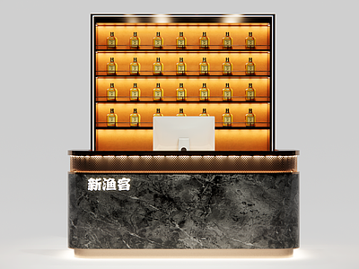 现代收银台 酒柜 餐饮吧台 饭店吧台 前台