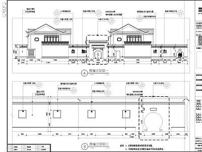 中式景观围墙月洞门八角门节点施工图集