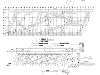 地下车库出入口廊架 施工图