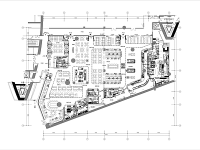 综合美食城平面布置方案