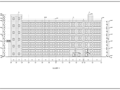 新中式多层生产车间建施图 工业建筑