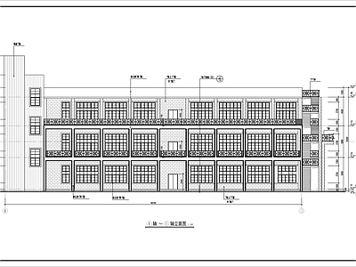 现代简约风格多层生产车间建施图 工业建筑 产业园建筑