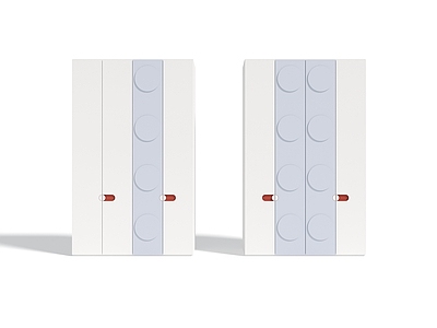 现代儿童卡通积木衣柜 储物柜 装饰柜 木材 成人 非转角 平开门