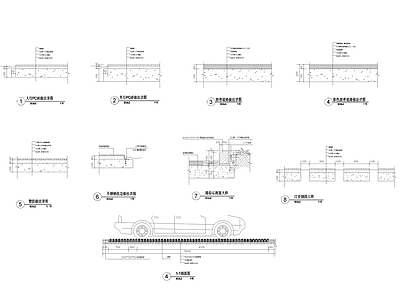 停车场PC砖节点 施工图
