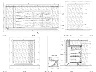 石材吧台节点大样图 施工图 家具节点详图