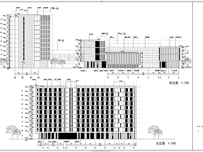 党校教学综合楼建筑图 施工图