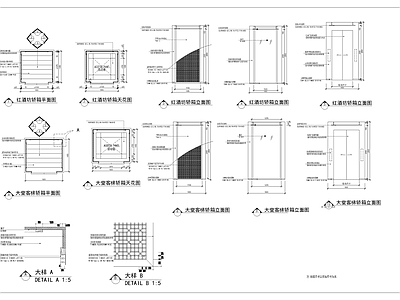 两款电梯轿箱装修详图 施工图