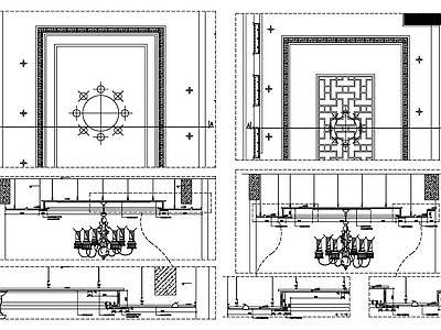 天花吊顶剖面图详图 施工图