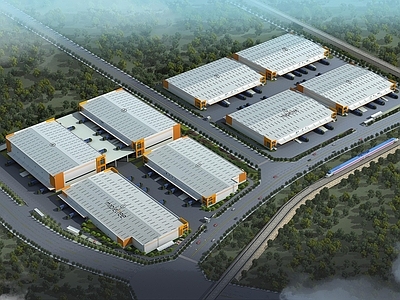 丰树成都电商物流综合产业园建筑 施工图 效果图 工业建筑