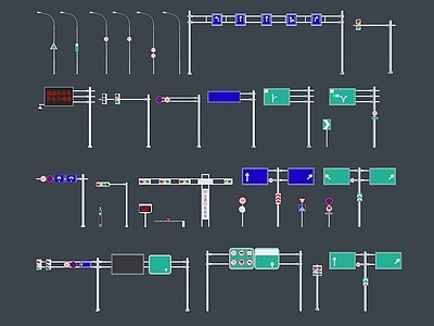 道路标牌 红绿灯 高速公路指示牌