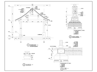 现代廊架景观 施工图