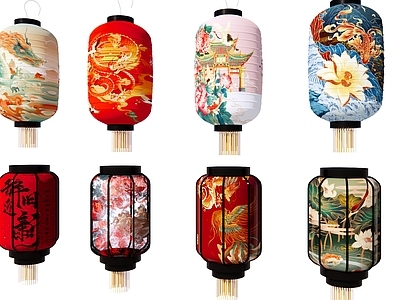中式灯笼 彩灯 节日灯彩 传统礼灯 新年美陈 元宵花灯