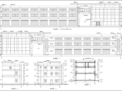 三层车间厂房办公楼宿舍工业建筑 施工图 产业园建筑