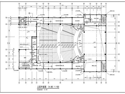 湖南剧院建筑 施工图 公共建筑