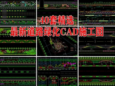 40套精选最新道路绿化 施工图