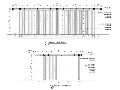 新中式镀锌钢板景观廊架 施工图