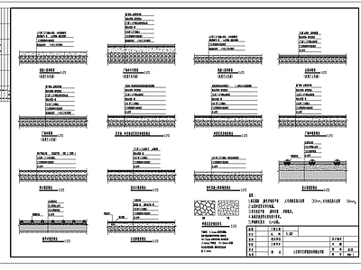 多种道路铺装标准做法图 施工图