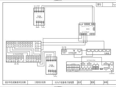 道闸车检器抓拍机LED管理终端系统图 施工图