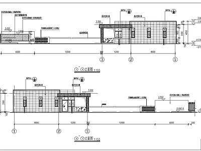 门卫传达室建筑 施工图
