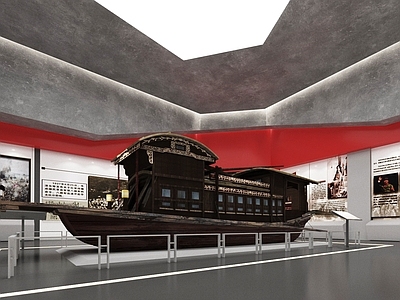 现代党建红船文化精神展厅 党建红船精神船舶展厅展览馆