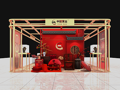新中式珠宝店 陈设 商场展柜