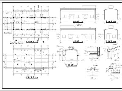 单层车间厂房工业建筑 施工图 产业园建筑