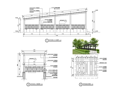 现代非机动车车库出入口节点 施工图 建筑通用节点