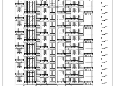 现代简约高层住宅楼建筑 施工图