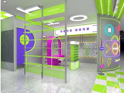 现代潮玩店 拍照馆 相机 大头贴