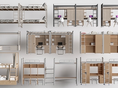 现代宿舍高低床 宿舍上下床 上下铺