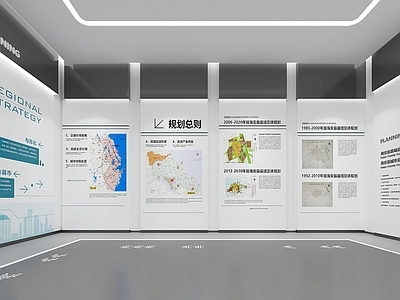现代展厅 规划图文展示区