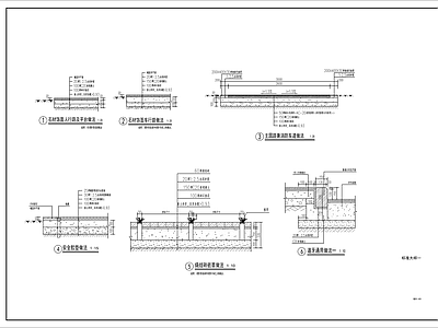 景观小区常用地面剖面做法节点详图 施工图