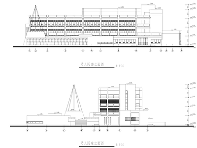 现代杭州钱江城住宅小区幼儿园建筑 施工图