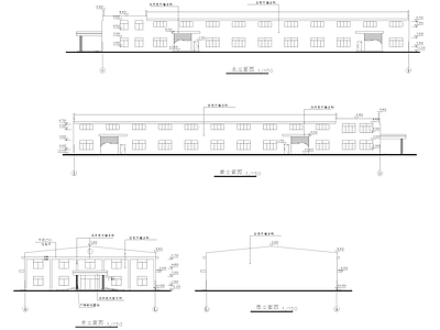 生产车间厂房办公楼工业建筑 施工图 产业园建筑