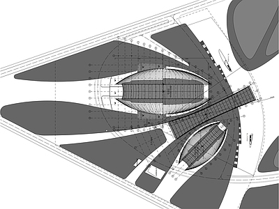 知名高层现代风格歌剧院建筑 施工图 公共建筑
