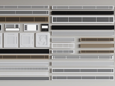 现代空调风口组合