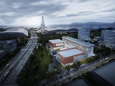 现代展览馆建筑