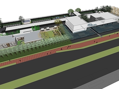 现代城市展厅建筑
