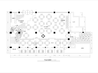 500㎡特色餐厅室内 施工图