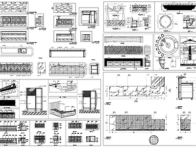 柜台吧台节点 施工图 家具节点详图