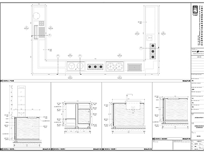 厨房吧台节点大样图 施工图 家具节点详图