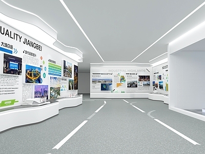现代科技展厅 智能科技综合展厅 城市规划图文