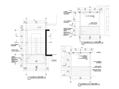 现代人防出入口廊架详图 施工图