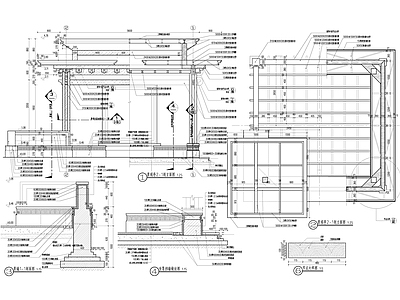 现代景观廊架 施工图