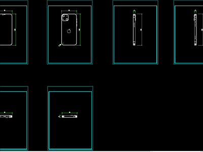 iphone手机六视图节点详图