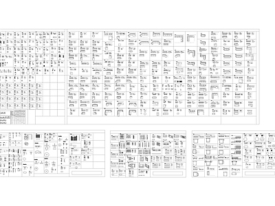 家具模块平立面家具图块 图库